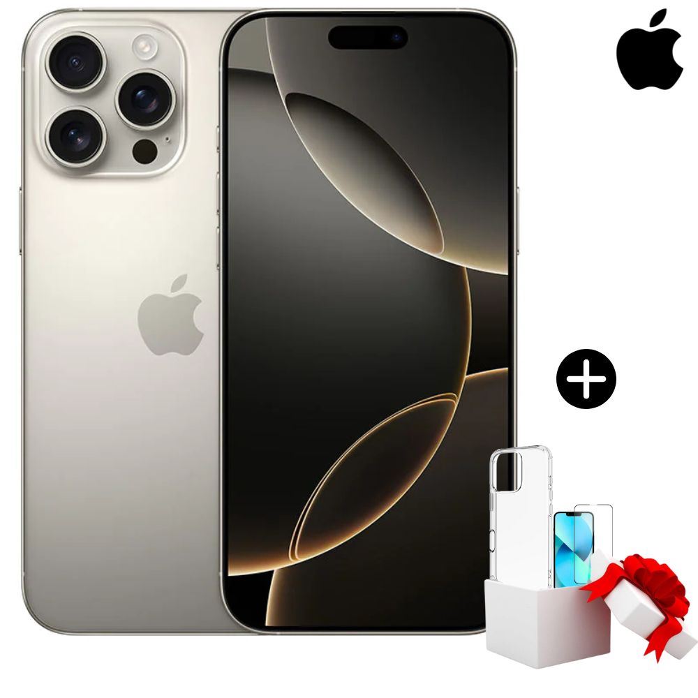 Apple iPhone 16 Pro Max 256GB ESIM - Natural Titanium + Mica y case