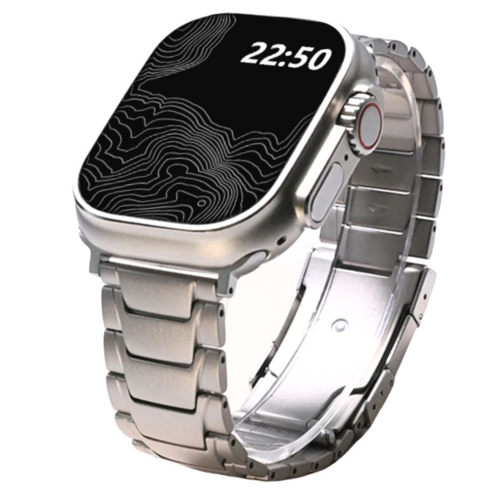 Correa de Titanio para Apple Watch Ultra 49mm Iron Hide Mate
