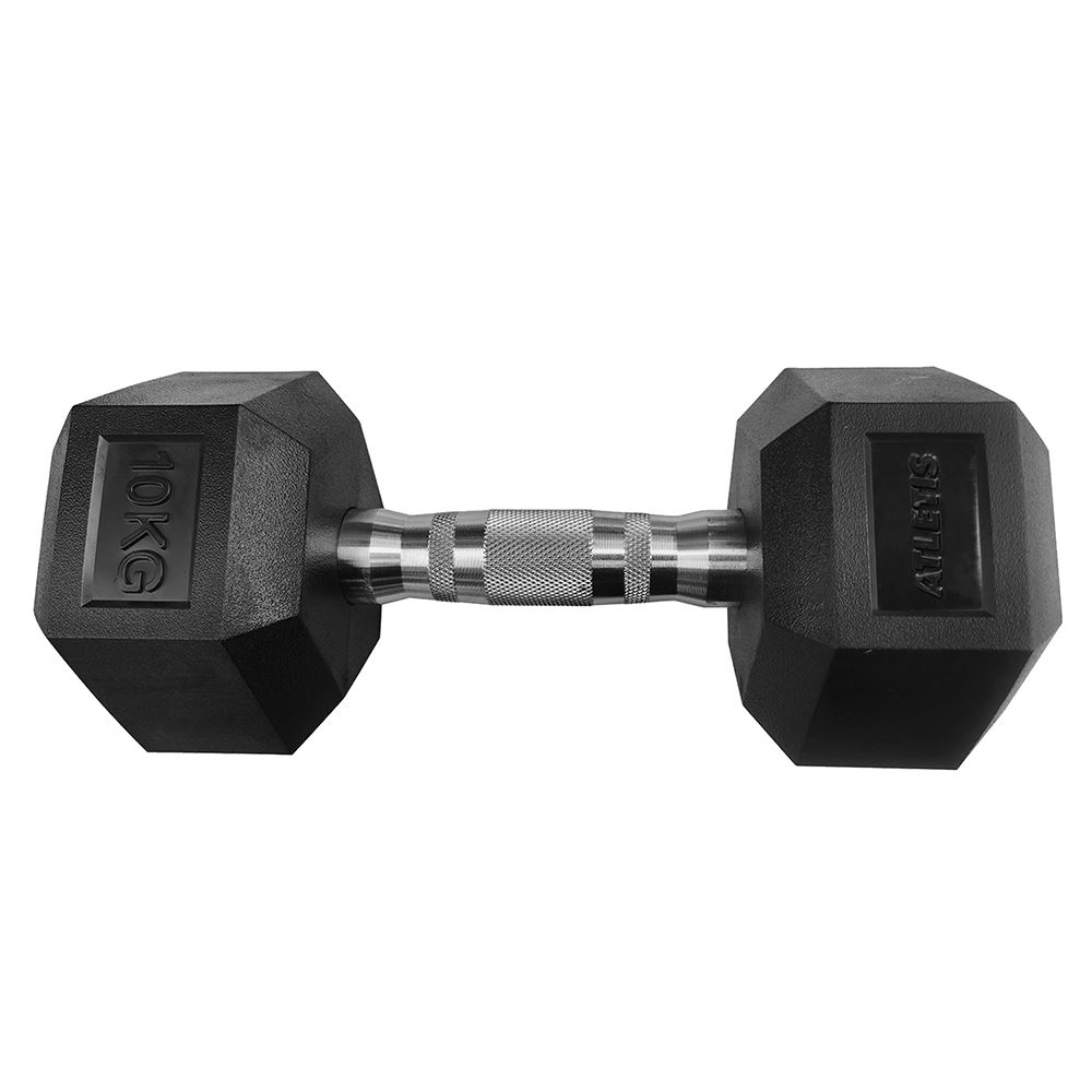 Mancuerna Atletis hexagonal PVC-Acero 10 kg