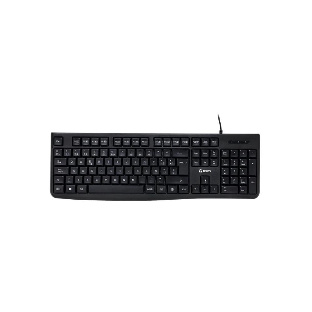 Teclado Multimedia USB Teros TE-4067S Negro