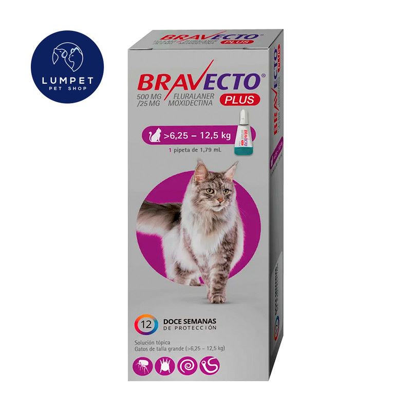 Bravecto Plus Gato 6,25 - 12,5 kg