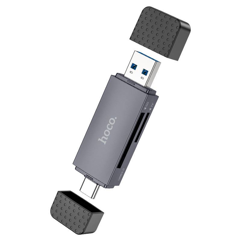 LECTOR DE MEMORIA MICRO SD 2 EN 1 HOCO UP 2TB USB 3.0