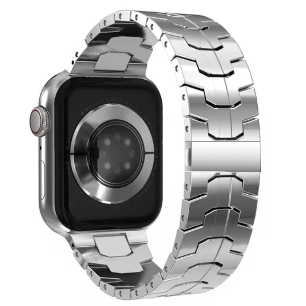 Correa de Acero para Apple Watch y Smart Watch Iron Man Diamond Plata