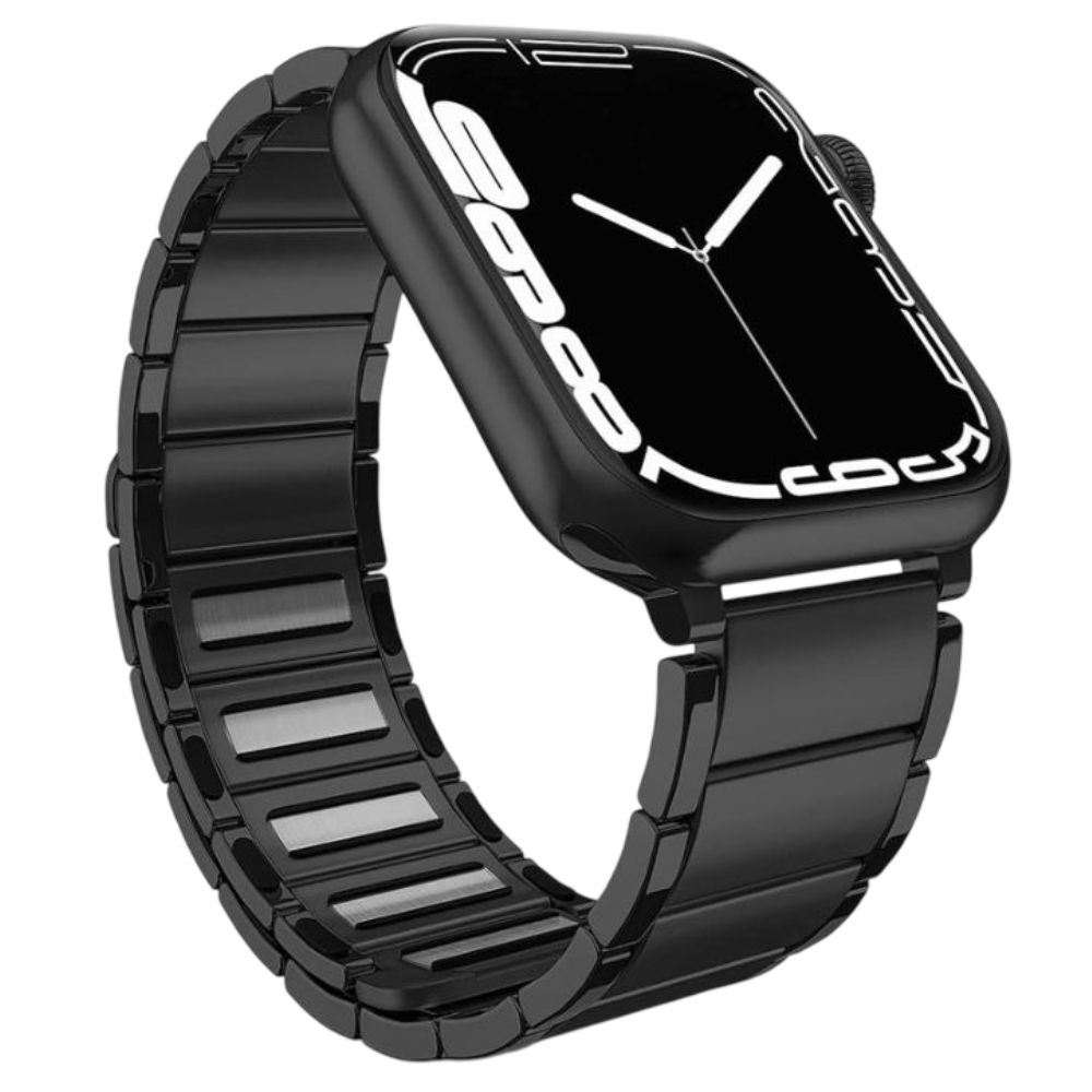 Correa de Metal Acero para Apple Watch Two Section Magnetic Negro