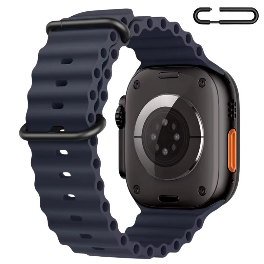 Correa Ocean Ultra para Apple Watch Color Gris Oscuro Hebilla Ajustable Negro