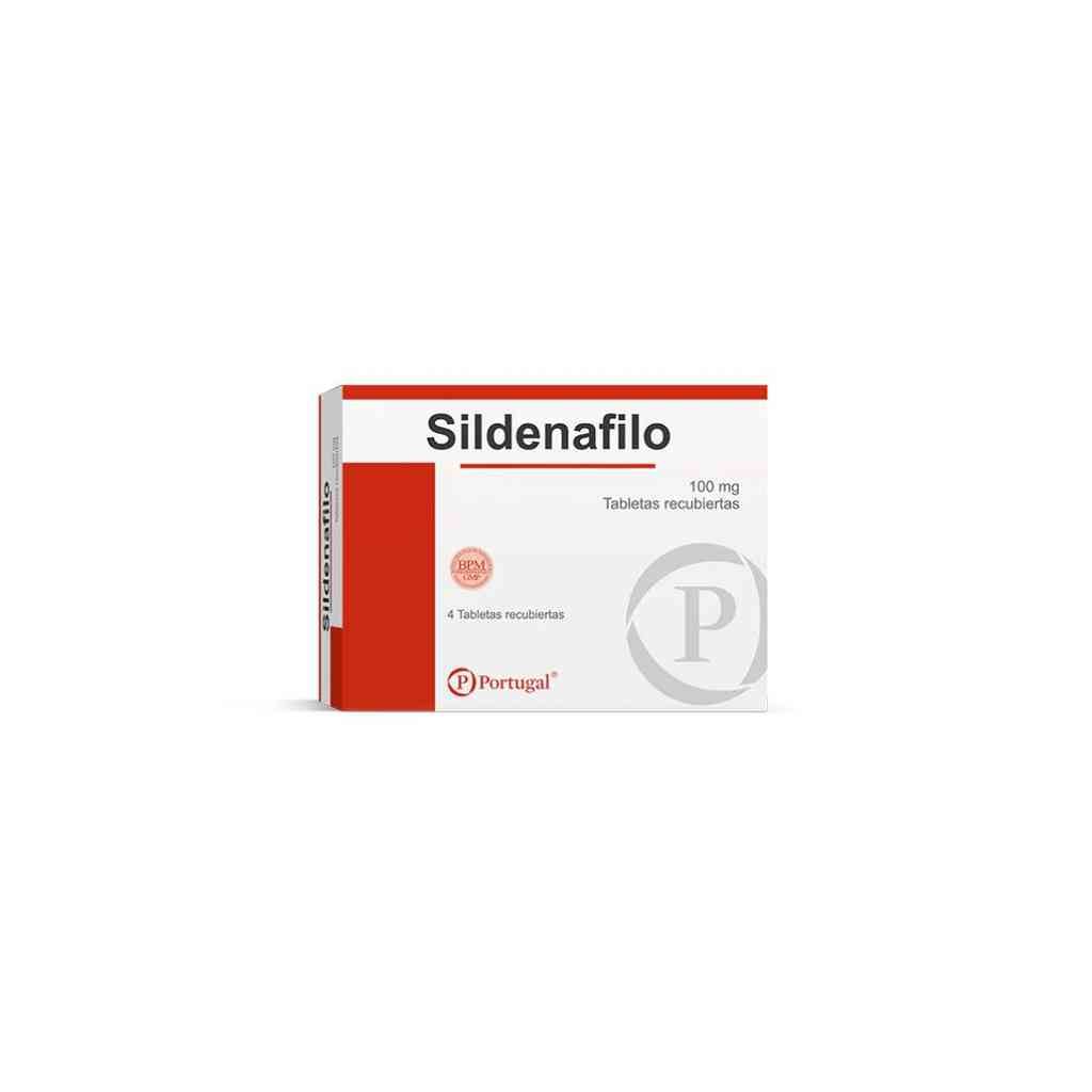 SILDENAFILO 100 MG PORTUGAL - 4 TABLETAS RECUBIERTAS