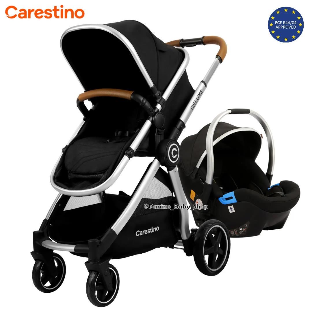 Coche Cuna de Lujo Travel System  CARESTINO -DELUXE V2- New Black