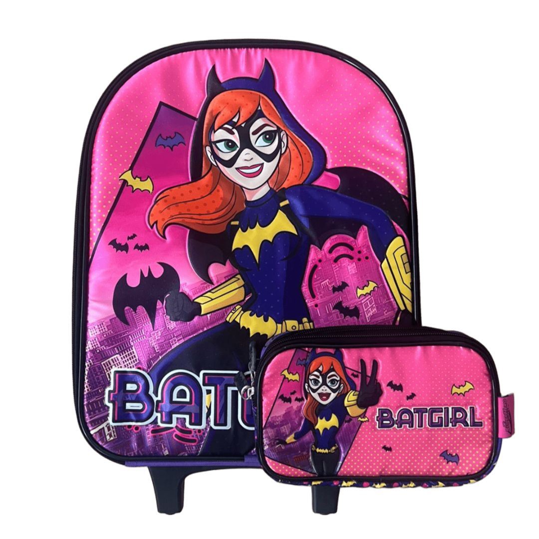 SET MOCHILA ESCOLAR BATGIRL