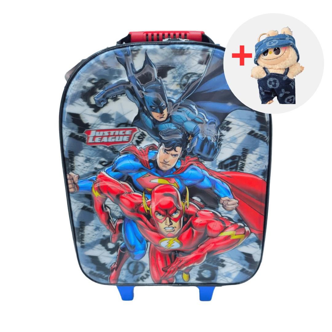 MALETA ESCOLAR KIDDO DC JUSTICE LEAGUE + LABUBU