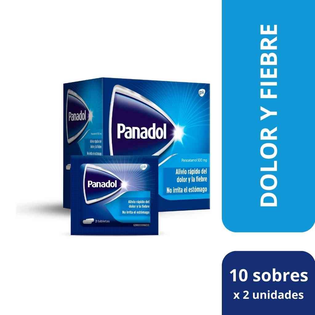 PANADOL ADULTOS 500 MG - 10 SOBRES X 2 TABLETAS