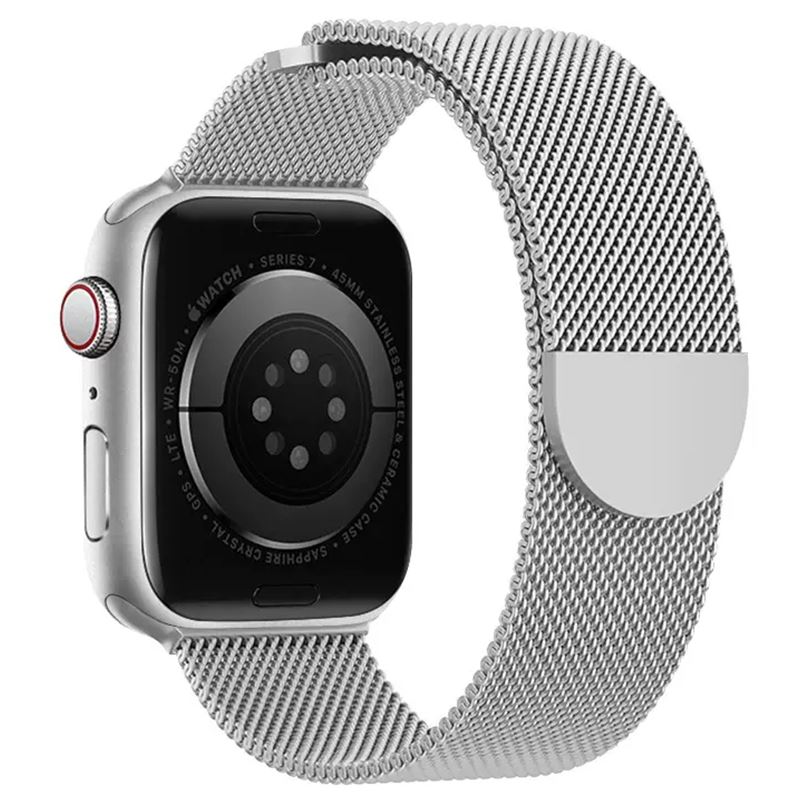 Correa Milanese Loop Semicircular para Apple Watch Color Plateado