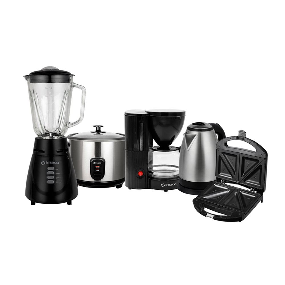 Combo Licuadora Imaco+ Arrocera+Hervidor+Sandwich+Cafetera