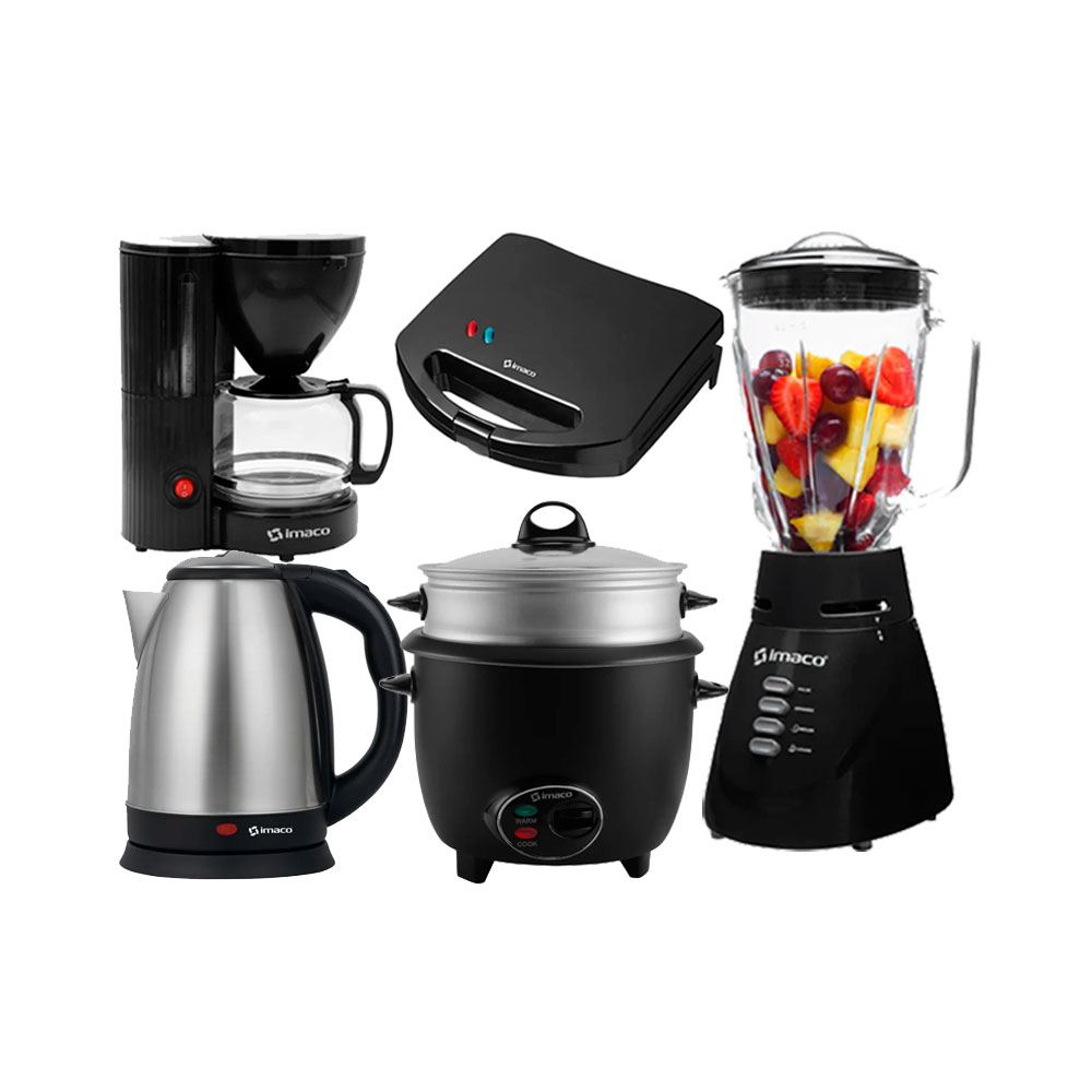 Combo Licuadora Imaco+ Arrocera+Hervidor+Sandw +Plancha