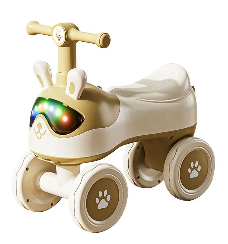 CONEJITO MARRÓN CON LENTES SONIDO Y LUCES. BUGGY CORREPASILLOS
