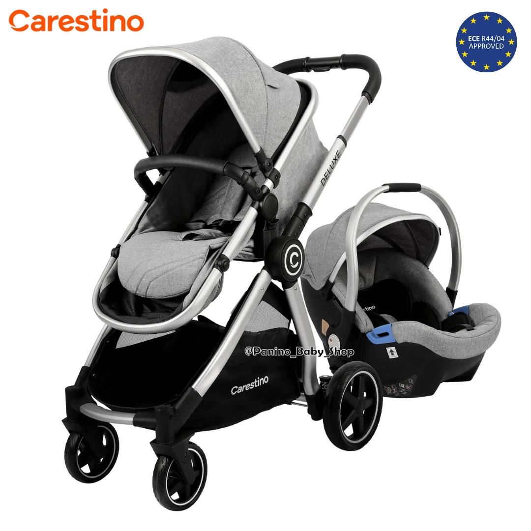 Coche Cuna de Lujo Travel System  CARESTINO -DELUXE V2- Gris