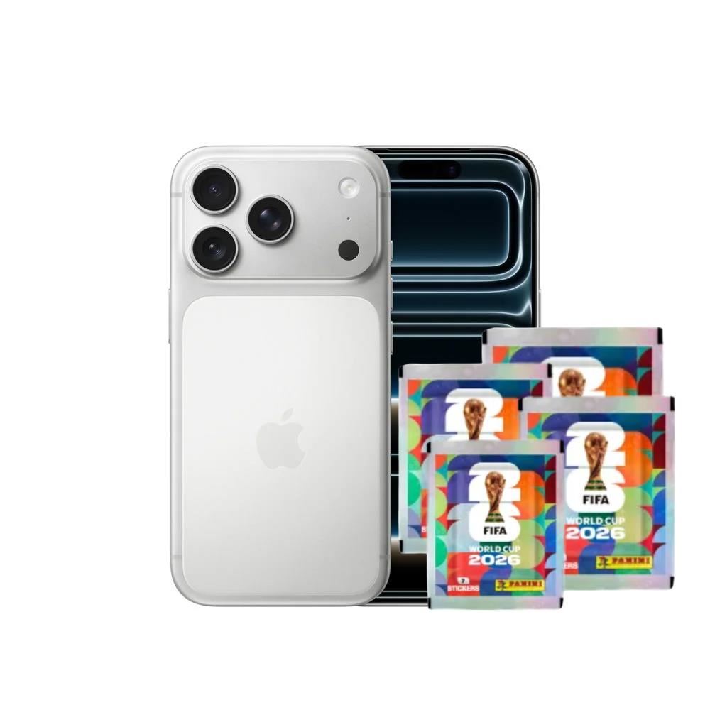 IPHONE 17 PRO MAX SILVER 1TB + 4 SOBRES PANINI