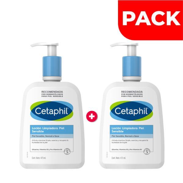 Dúo Pack Cetaphil Loción Limpiadora Humectante - Frasco 473 Ml