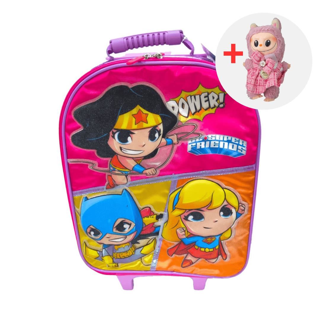 MALETA ESCOLAR KIDDO DC SUPER FRIENDS + LABUBU