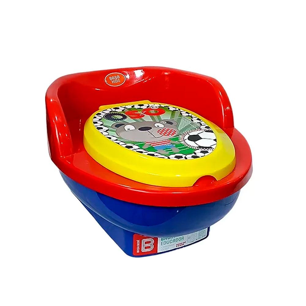Bacin Eduacador Baby Basa Box Azul Rojo.
