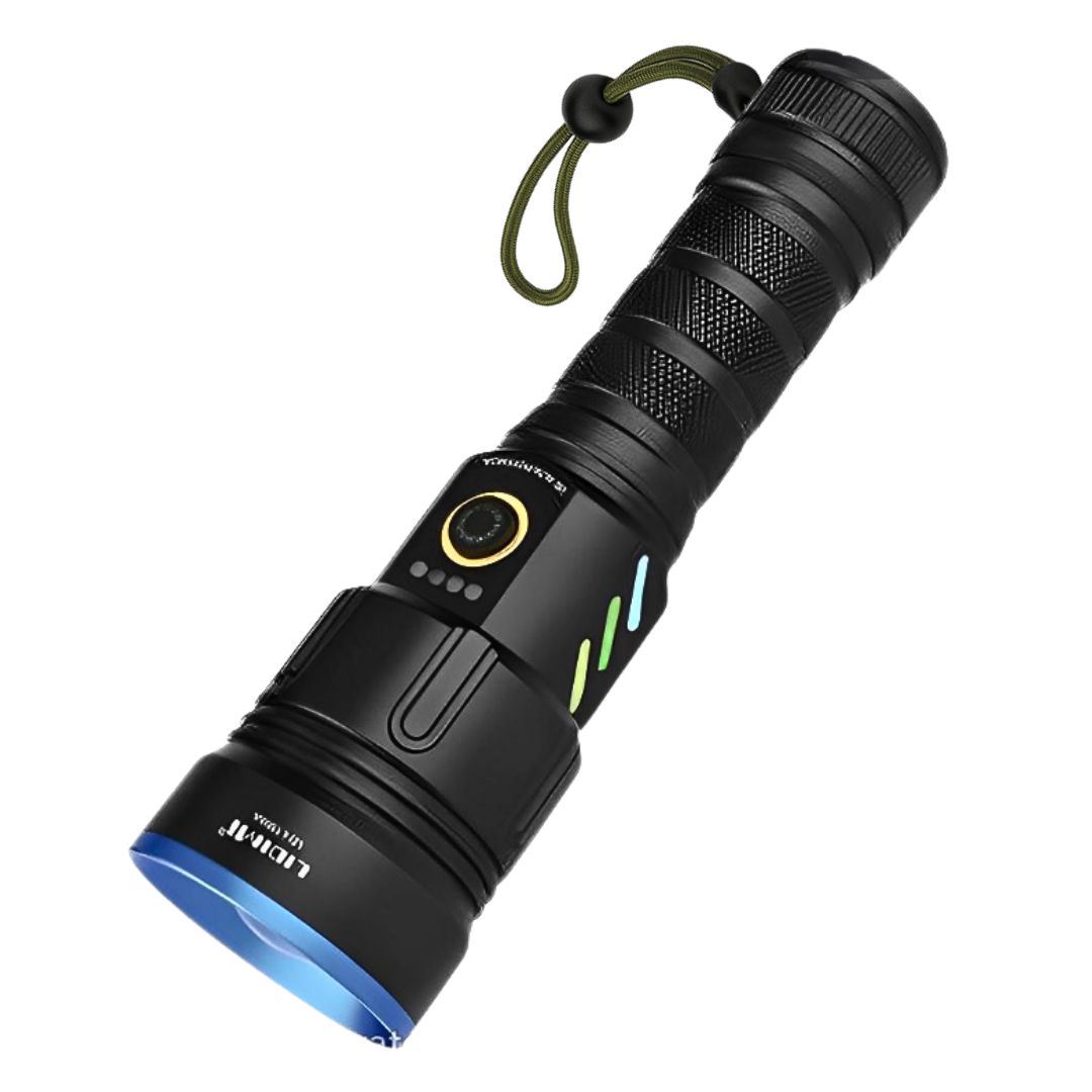 Linterna LED Recargable 2000m Lidimi 30W 5 Modos con Zoom y Power Bank