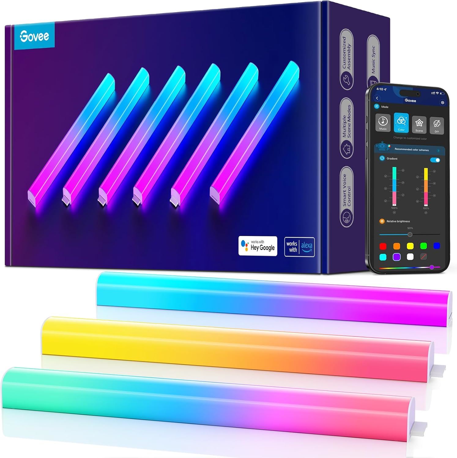 Govee Glide RGBIC Barras LED Inteligentes de Pared X6