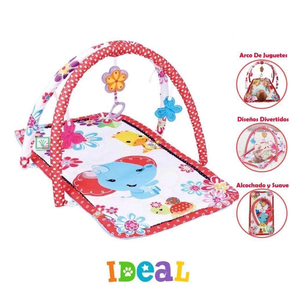 Gimnasio Rojo Ideal Para Bebe con Juguetes Elephant