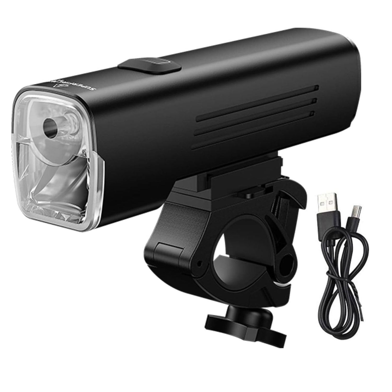 Linterna de bicicleta profesional doble LED, recargable, compacta y resistente 1300 lúmenes