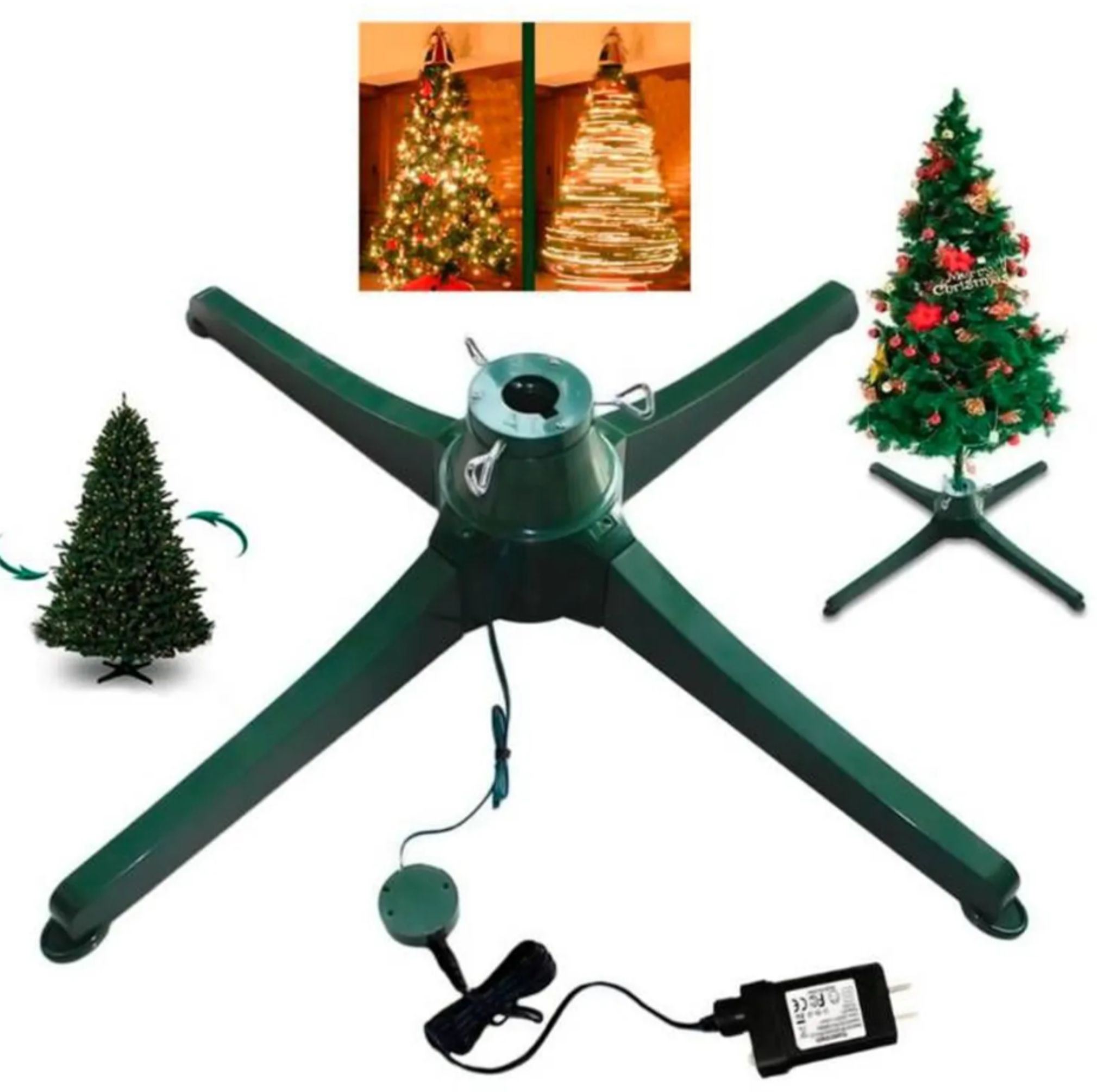 Base Giratoria Musical Para Árbol De Navidad