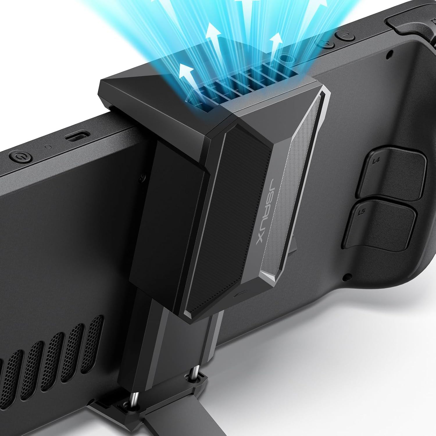 JSAUX Ventilador Cooling Fan para Steam Deck LCD & OLED con Soporte, Enfriador Portátil de Alto Rendimiento