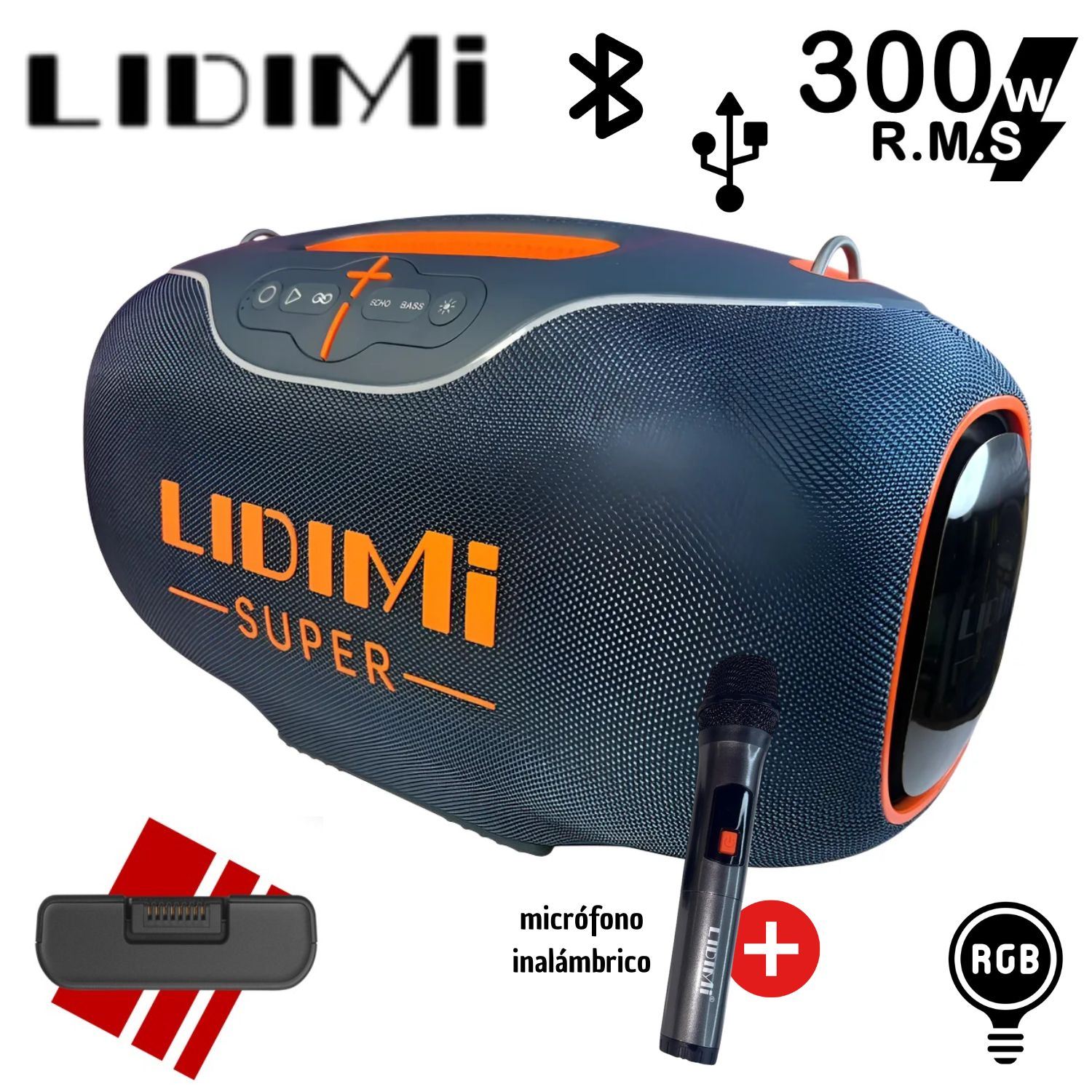 Parlante Lidimi LD S680 TWS Bluetooth Potencia 300 watts 30000mAh