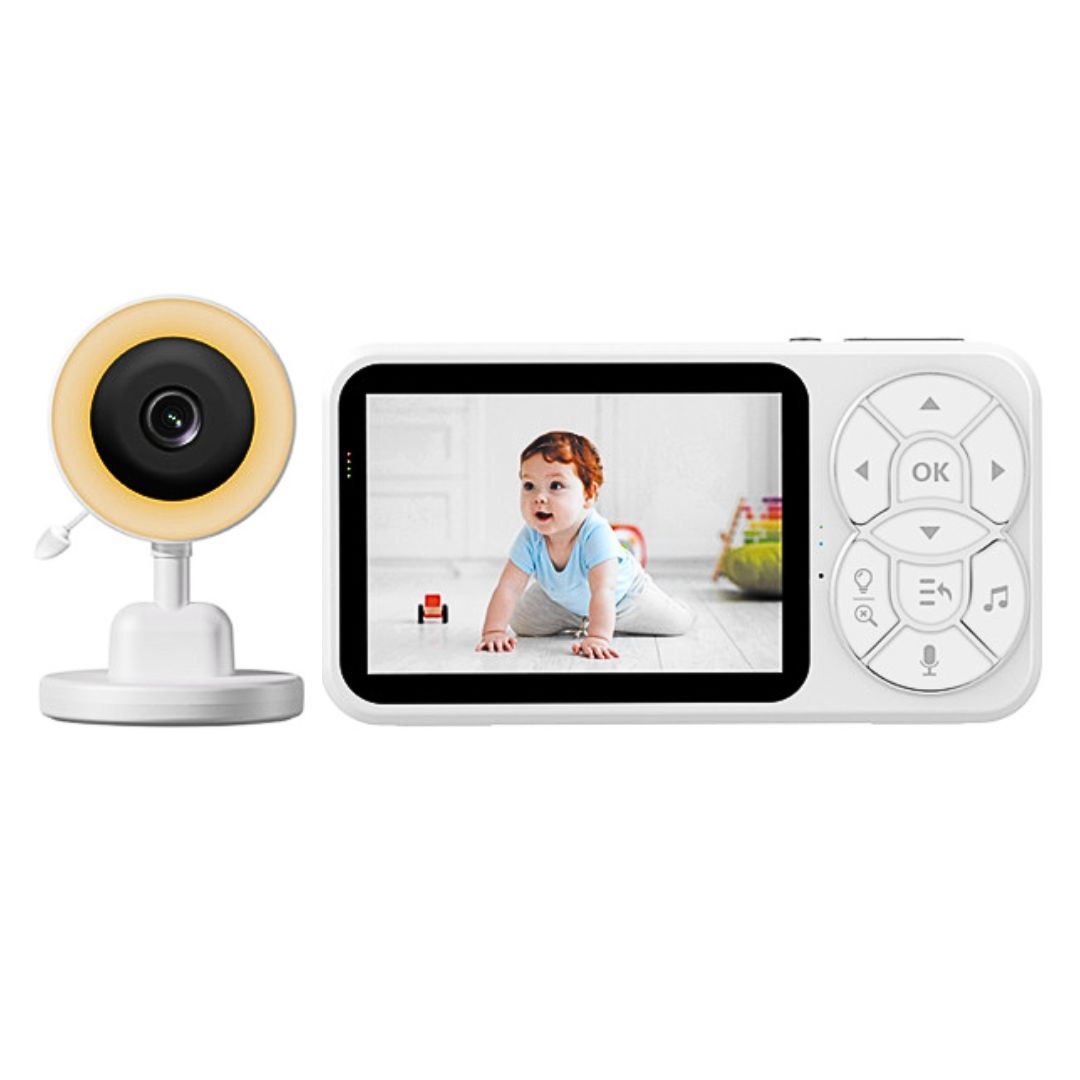 Monitor para Bebé con Cámara HD 3.5 " Visión Nocturna, Detección de Llanto y Sensor de Temperatura