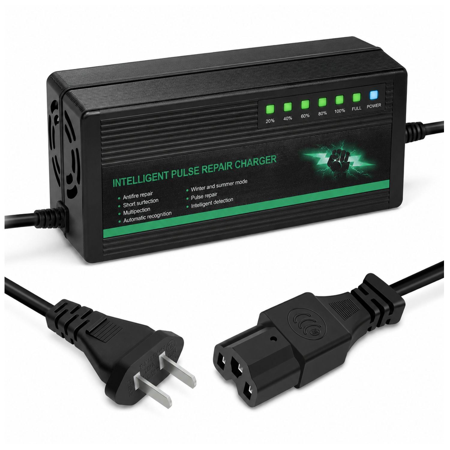 Cargador Inteligente 72V 4.1A Para Moto Eléctrica Y Trimoto Compatible Con Baterías De Plomo Ácido 32Ah 35Ah