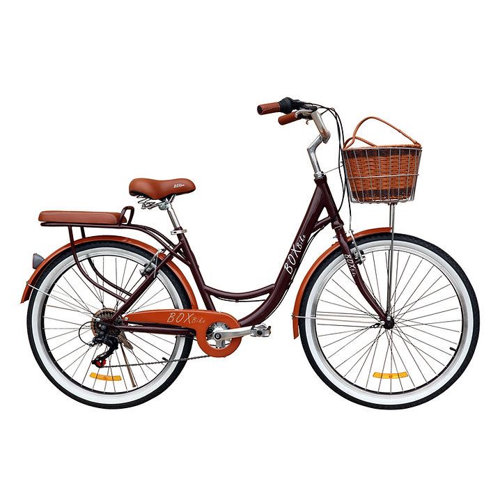 Bicicleta Box Vintage Aro 26 con Shimano Tourner - Marrón