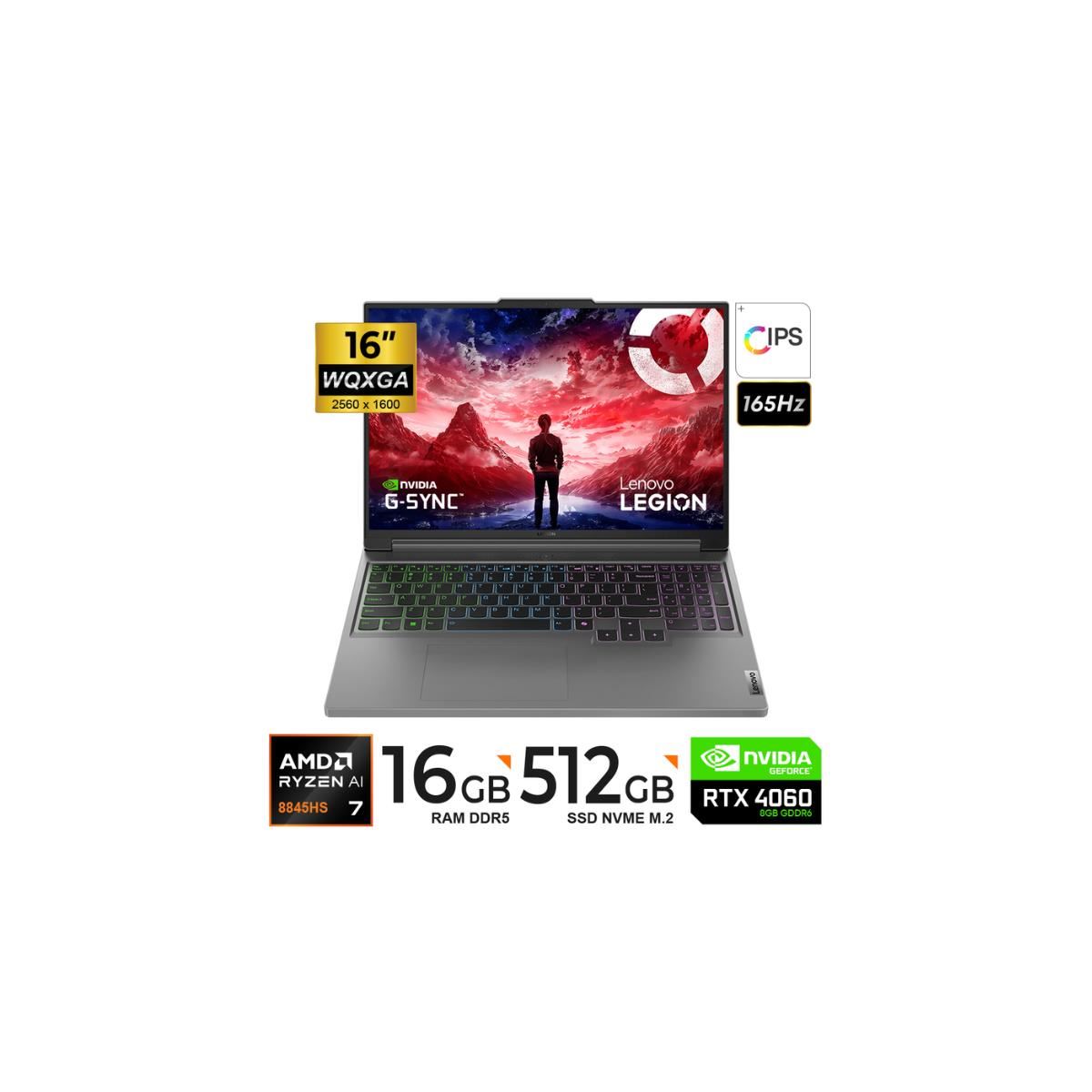 Lenovo Legion Slim5 16AHP9 16″ R7-8845HS 16GB 512GB RTX 4060 8GB FreeDOS