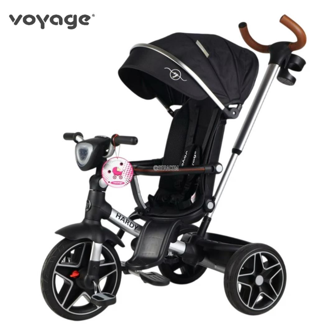 Triciclo Giratorio 360° Musical Ergonómico -HARDY- Negro