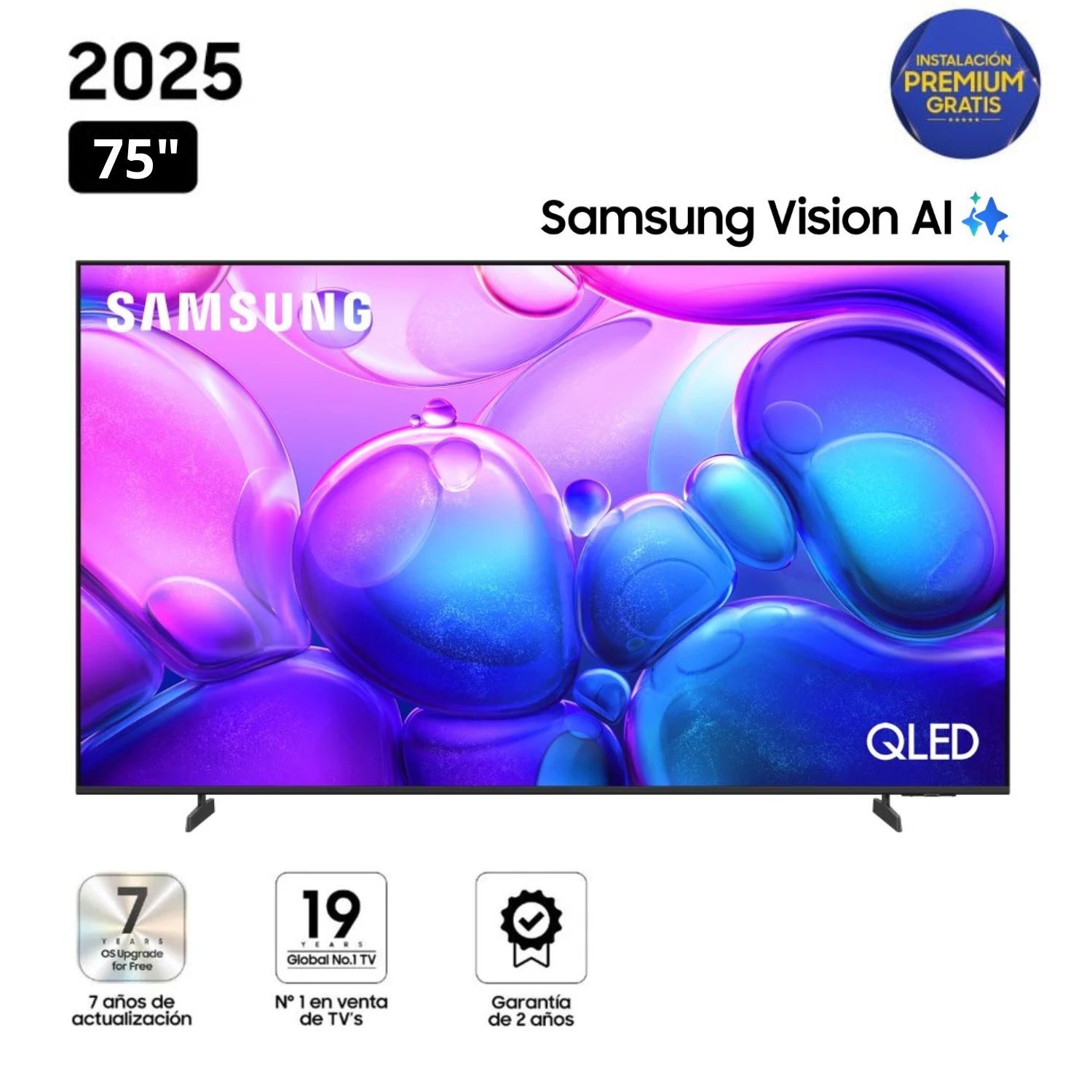 Televisor Samsung QLED 75" Smart TV 4K QN75Q6FA - Nuevo 2025