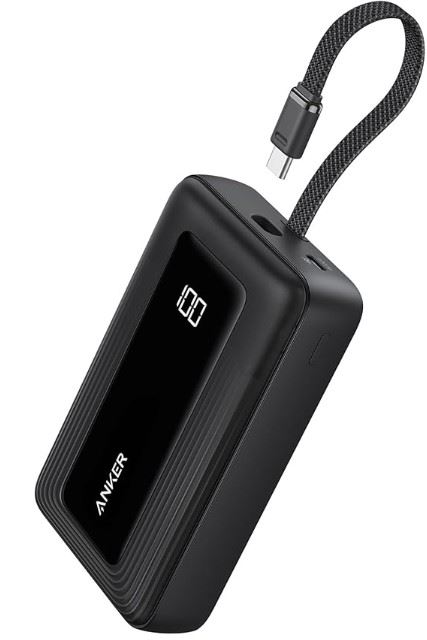 Anker Power Bank 20K 30W Built-In USB-C Cable H Offline UN Excl. CN Europe Black 1