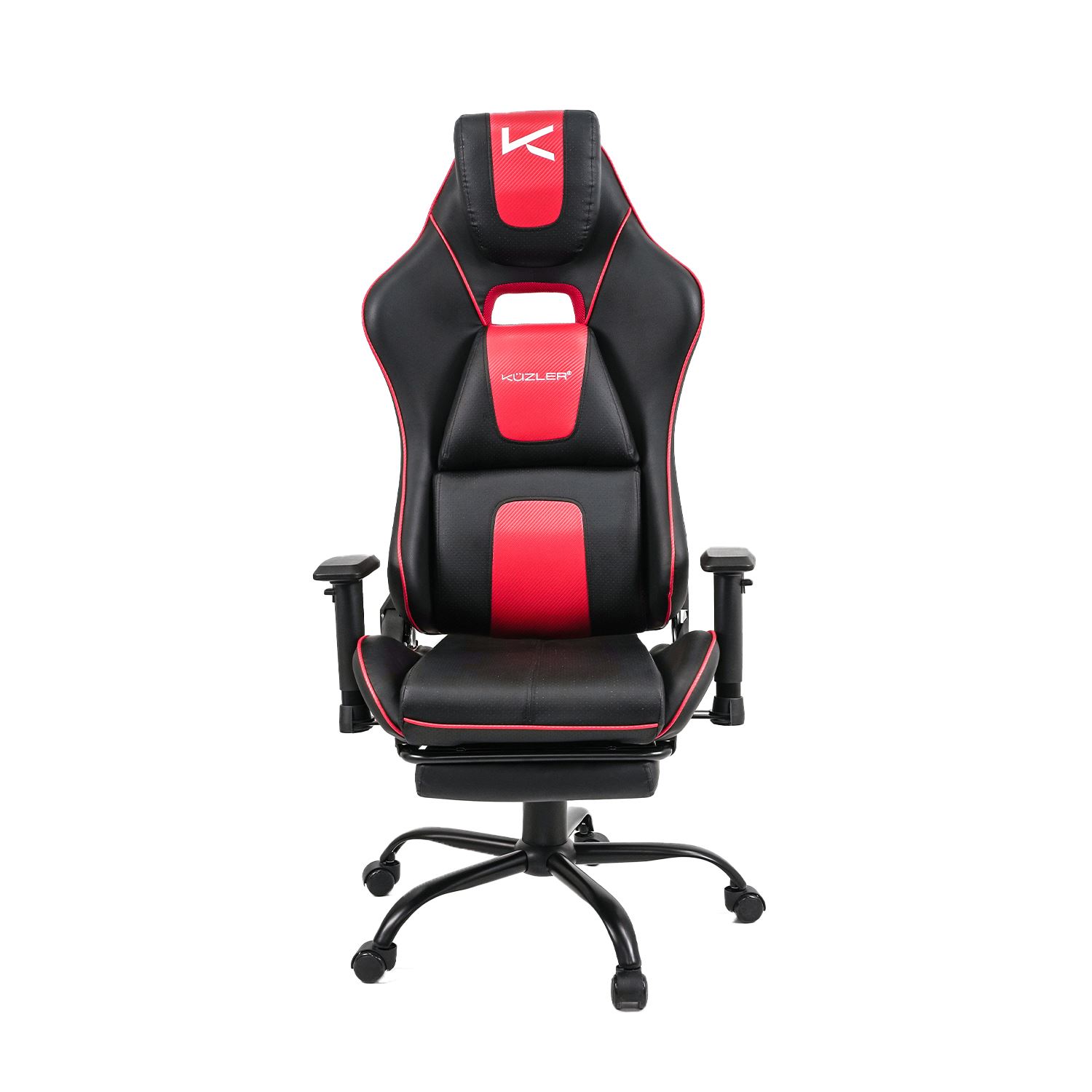 Silla Gamer Ergonómica Roja DRAKTAR2-RN con Reposapiés y Reclinación 180°
