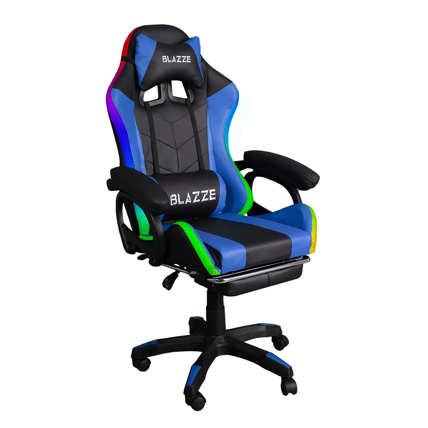 Silla Gamer Ergonómica Buff RGB Azul