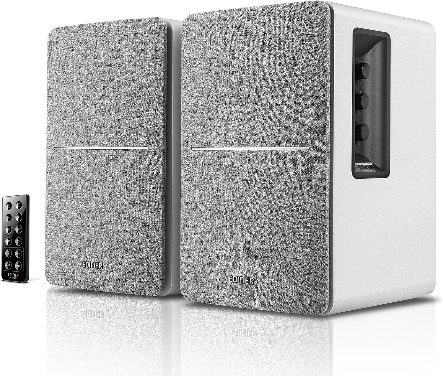 Edifier R1280DB Parlantes 2.0 Activos 42w RMS, Veta de madera Blanco