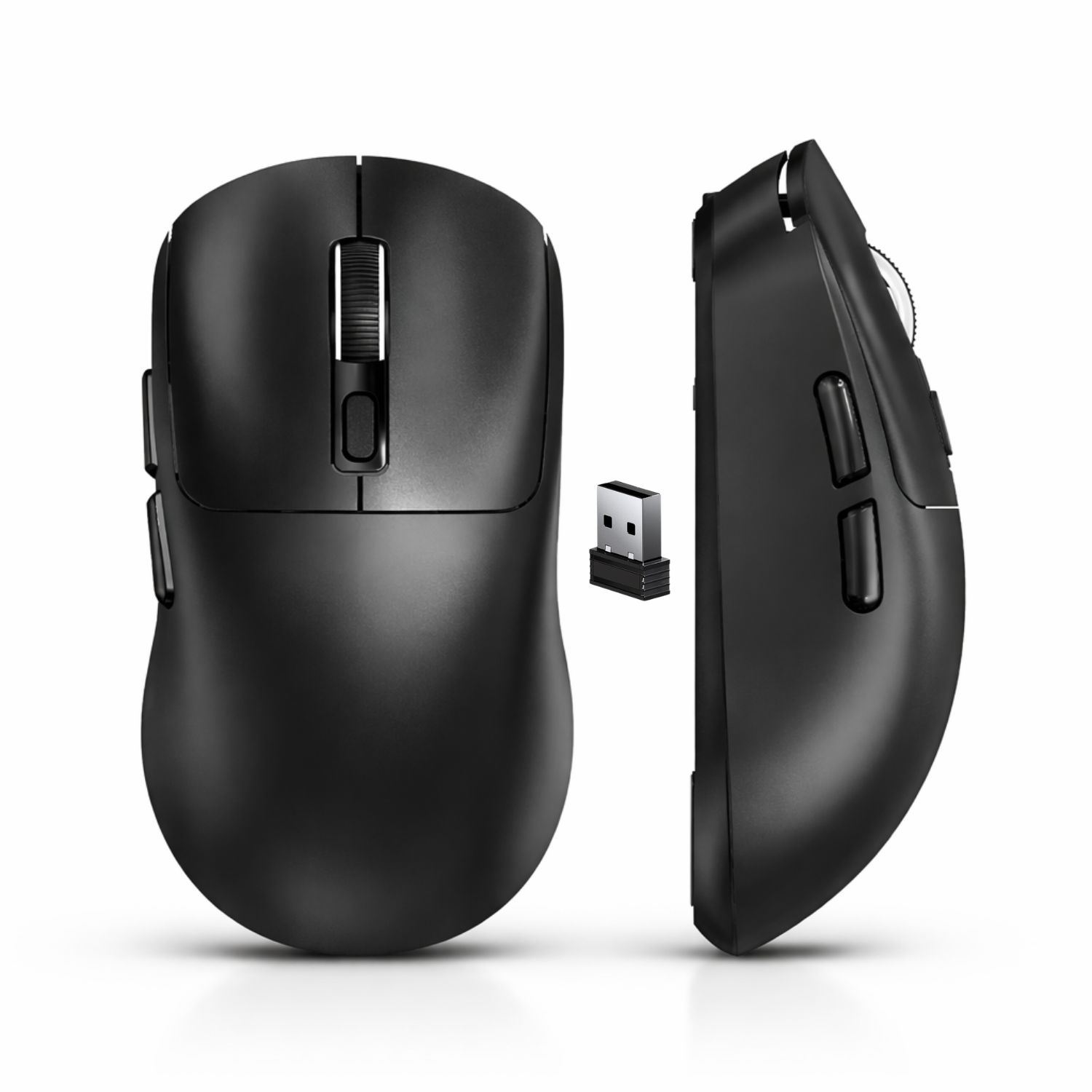 Mouse Inalámbrico Recargable Tipo C Bluetooth 5.2 + 2.4G Compatible Laptop PC Tablet Diseño Ergonómico