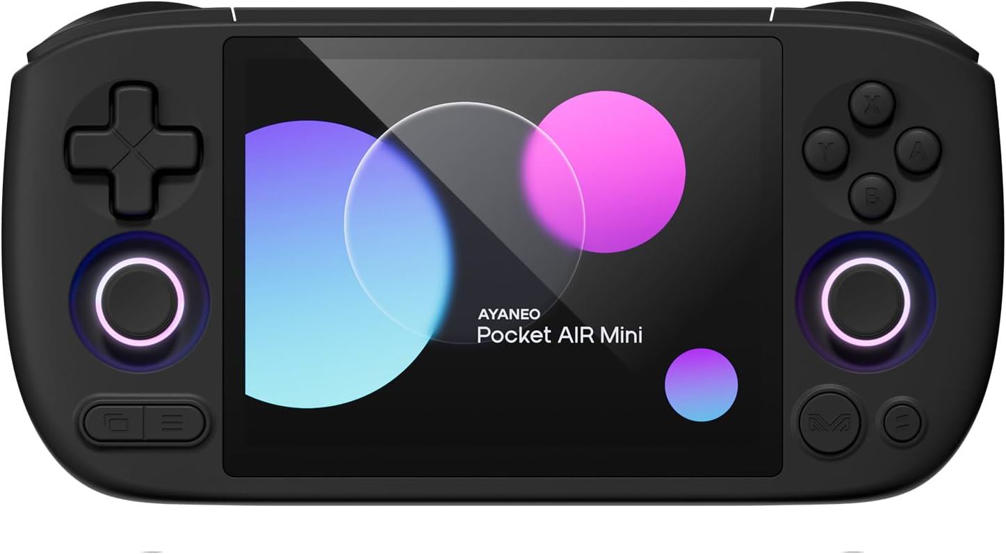 Consola Portátil AYANEO Pocket AIR Mini Android – Pantalla Retro 4.2” 4:3 HD, MTK G99, Joysticks Hall, 32GB - Aurora Negro