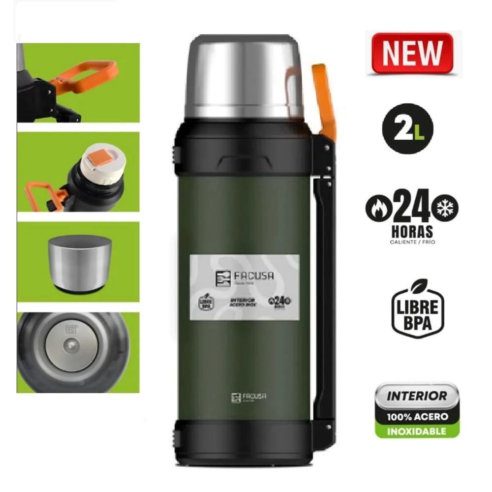 Termo Acero Inoxidable Robus 2 litros Facusa