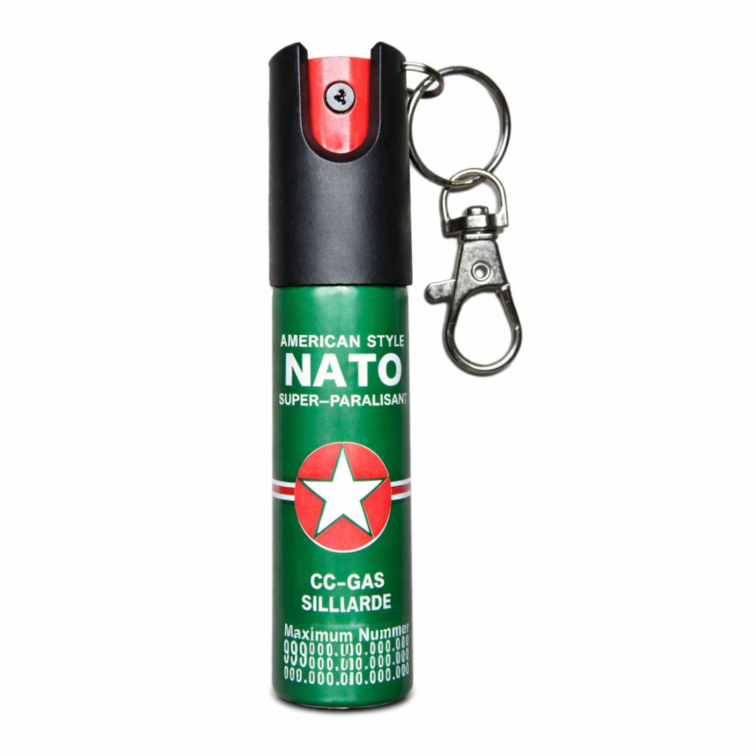 Gas Pimienta Portátil 20ml Con Clip Metálico Sistema De Seguridad Diseño Compacto Ligero