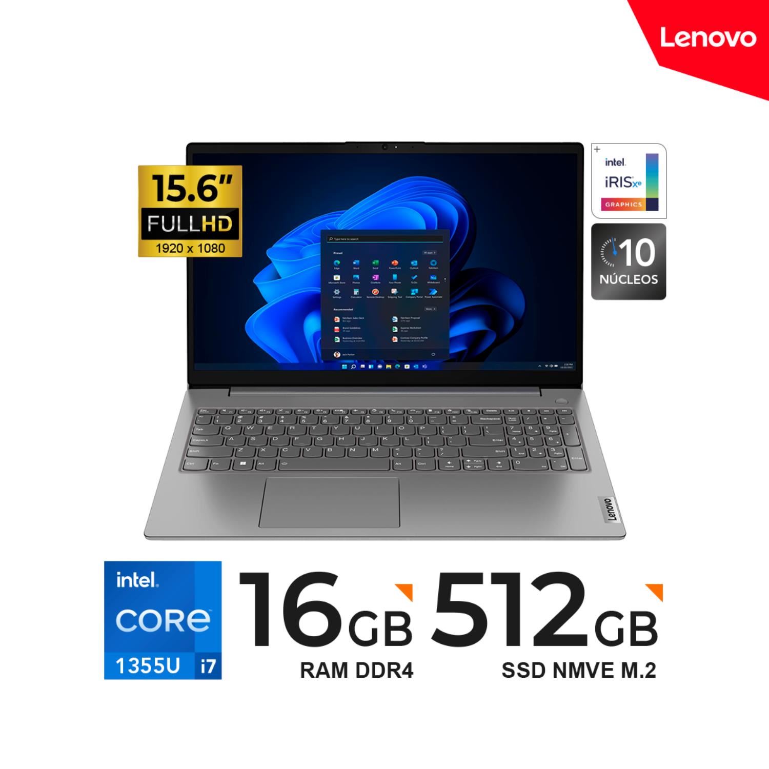 LAPTOP LENOVO V15 G4 IRU 156 FHD TN Core i7 1355U 1750GHz 16GB DDR4-3200MHz 512GB Freedos