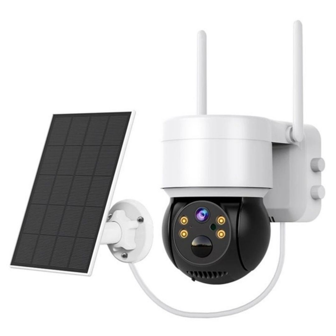 Cámara de Seguridad WiFi Exterior PTZ 360° IP66 con Visión Nocturna y Audio