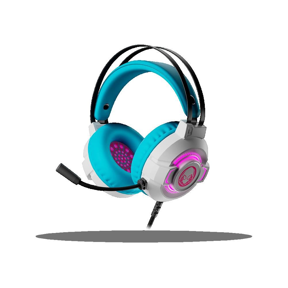 Audífonos Gamer Xtech Marvel Ghost Spider Blancos Led