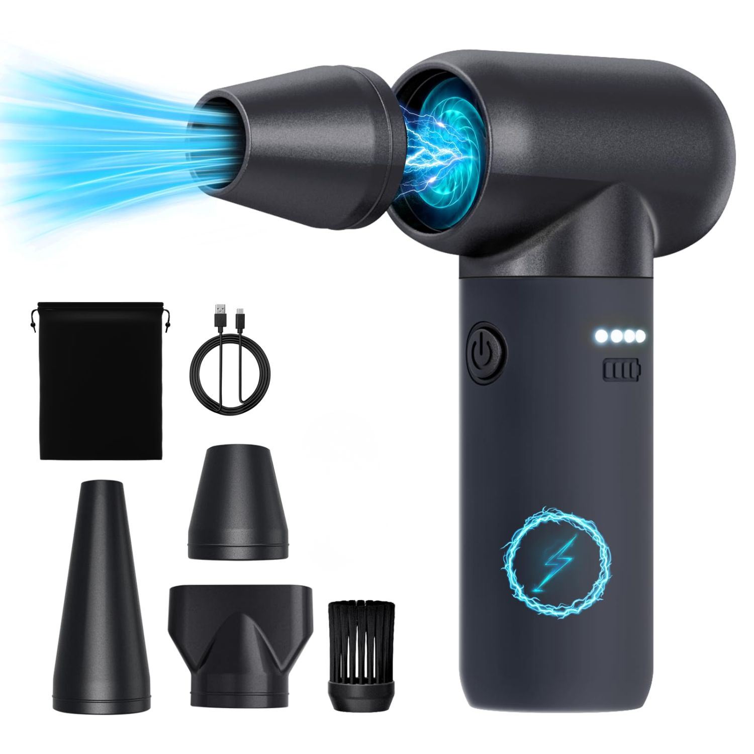 Soplador De Aire Profesional 180000 RPM 9000mAh USB C