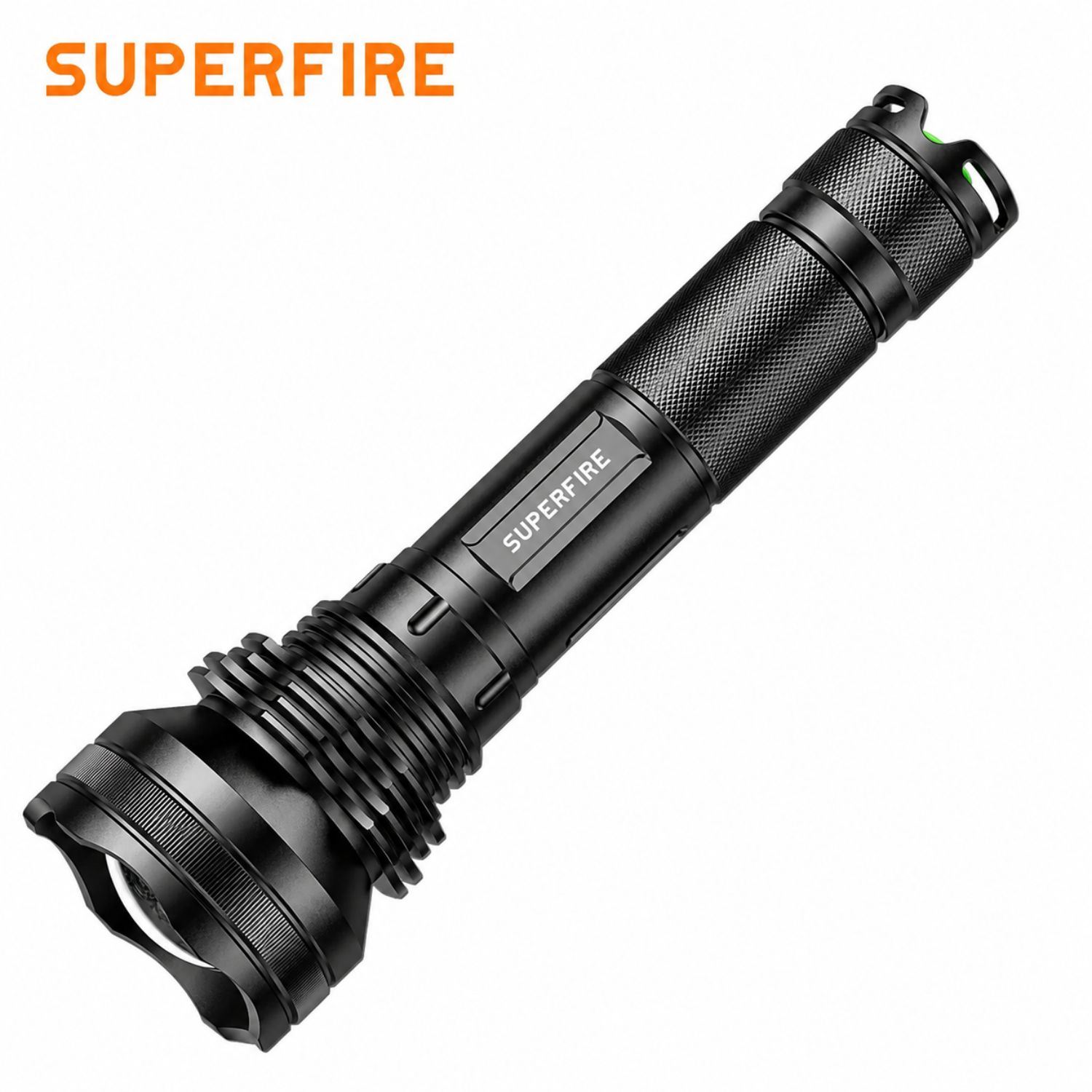 Linterna Táctica SUPERFIRE L3 P90 LED Recargable 2700LM Largo Alcance 400M Zoom Ajustable