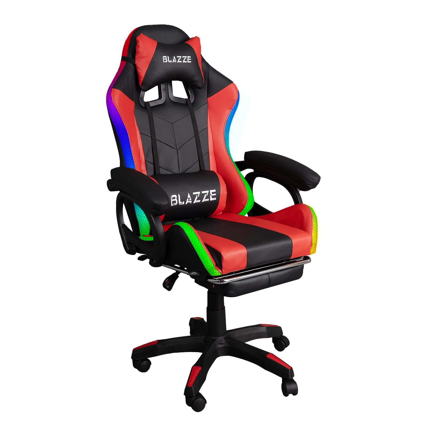 Silla Gamer Ergonómica Buff RGB Rojo